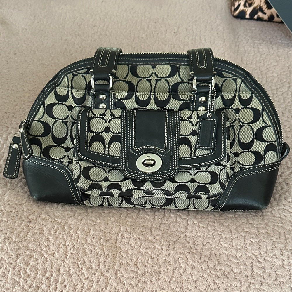 Coach Black Signature Satchel